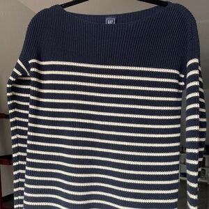 GAP Navy & White Nautical Stripes Boatneck sweater 😊